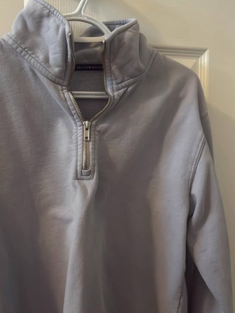 Brandy melville Half-Zip Pullover Sweater in periwinkle colour